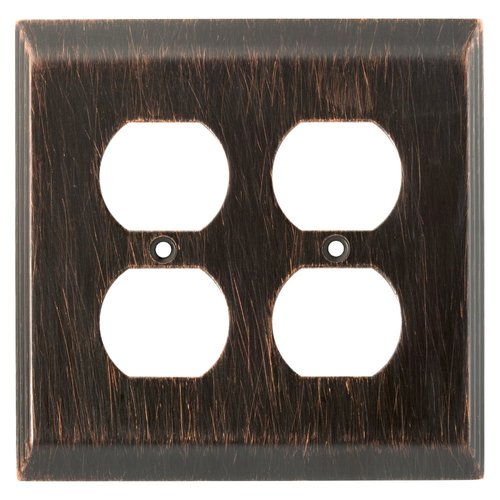 Franklin Brass 126389 Stately Double Duplex Outlet Wall Plate / Switch Plate / Cover, Venetian Bronze