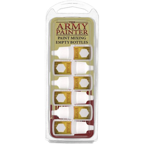 The Army Painter Paint Mixing Empty Dropper Bottles-12 ml, Pack of 6 Bottles with Dropper-Plastic Dropper Bottles for Acrylic Paint-Empty Plastic Bottle with Dropper Top- Small Applicator Paint Bottle