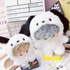 niannyyhouse 10cm~15cm 20cm 40cm Plush Doll Clothes Puppy Onesies Outfit Dolls Accessories Dress Up (White 10cm~15cm)