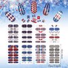 8 Sheets Patriotic Nail Wraps 4th of July Full Wrap Nail Polish Stickers American Flag Independence Day Nail Art Stickers Self Adhesive Nail Decals Strips with Nail File for Memorial Day