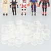 DisplayMore 50 Pieces Round Clear Action Figure Display Stands Compatible with 3.75 inch Vintage Gi joe Figure toy (Fit For 3.75 inch Vintage Gi joe(Clear))