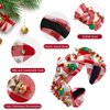 Vanaure Christmas Headbands for Women, Knotted Headband with Christmas Decorations, Rhinestone Headbands for Women, Christmas Wide Headbands for Women, Red and White Headband…