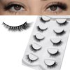 outopen 5 Pairs Fox Eye Lashes 17mm Winged Angel Lashes Dramatic Faux Mink Eyelashes Cat Eye False Eyelashes Lift Effect Fake Eye Lashes (A7- Cat Eye D1032K)
