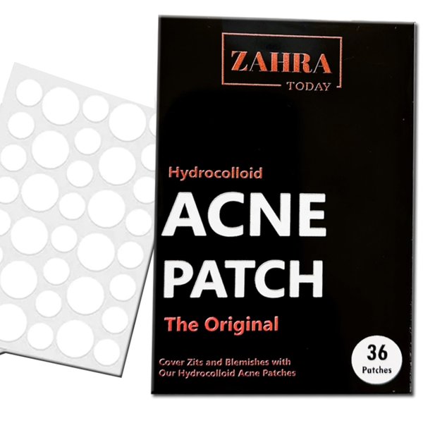 ZAHRA Today Acne Patch - Original Hydrocolloid Pimple & Blemish Cover, Vegan-Friendly, Not Tested on Animals (36 Count, Face & Skin Spot Stickers)
