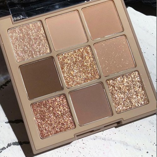 FLYEEO 9 Colors Matte Nude Pink Shimmer Gold Dark Brown Colorful Eyeshadow Palette Matte Shimmer Korean Natural Eye Shadow palettes Highly Pigmented Naturing-Looking Long Lasting (05#)