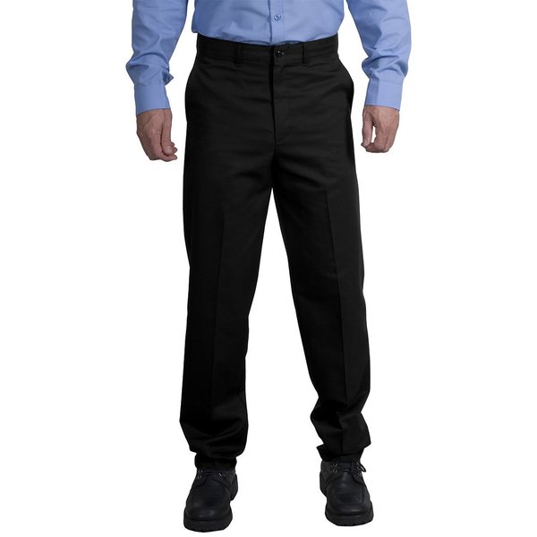 Red Kap Men's Stain Resistant, Flat Front Work Pants, Black, 40W x 32L