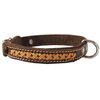 High Quality Genuine Leather Braided Dog Collar, Brown 7/8" Wide. Fits 13"-16" Neck. Overall length 18