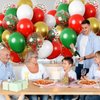 60PCS Gold Red and Green Balloons,Christmas Balloons Green Red and Gold Balloon Arch Kit,Suitable for Birthday Wedding Festival Christmas Party Decorations