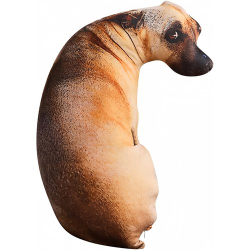 XIAOHONG 3D Dog Throw Pillow Stuffed Animal Throw Plushie Cushion Pillow Doll 3D Simulation Dog Plush Stuffed Animal Cushion Pillow Toy for Kids,Sofa Chair Home Decor (Hound)