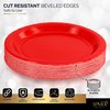 Amcrate Paper Dinner Plates Red, 8 1/2 Inches Paper Plates Disposable, Strong and Sturdy Disposable Plates for Party, Dinner, Holiday, Picnic, or Travel Party Plates, Pack of 50
