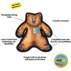 FUZZU Durable Dog Toy with Squeaker - Tough Chew Toy, Wild Woodies - A Bear Named Pierre, Medium 9"
