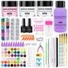Acrylic Nail Kit for Beginners with Everything, 51 Colors Acrylic Powder Nail Kit Acrylic Set, 78 in One Nail Set Acrylic Nail Art Starter Kit with False Nail Tips Nail Art Tools