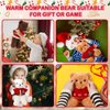 Glimin 4 Pcs Christmas Bear Stuffed Animals with Doll Clothes 12 Inch Cute Plush Bear with Removable Sweater Hoodie Xmas Doll Accessories for Plush Bear Dolls DIY Change Clothes (Bright Style)
