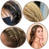 KuuGuu 4 PCS Multi Layers Metal Headbands Simple Gold Layered Thin Hair Hoop Hairband Non Slip Wedding Row Wire Hair Band Headpiece Hair Accessories for Women and Girls (Gold)