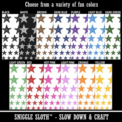 Detailed Starfish Ocean Beach Temporary Tattoo Water Resistant Fake Body Art Set Collection - White (One Sheet)
