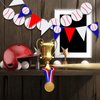 Zonon 4 Pieces Baseball Banner Party Decorations Baseball Paper Garland for Sports Theme Birthday Baby Shower Supplies (Baseball Style)
