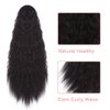 DUTIKA Ponytail Extension，Curly Hair Extensions，Synthetic Pony Tails Extensions Human Hair Feeling, Long Corn Curly Wave Drawstring Ponytail Hair Extensions for Wome