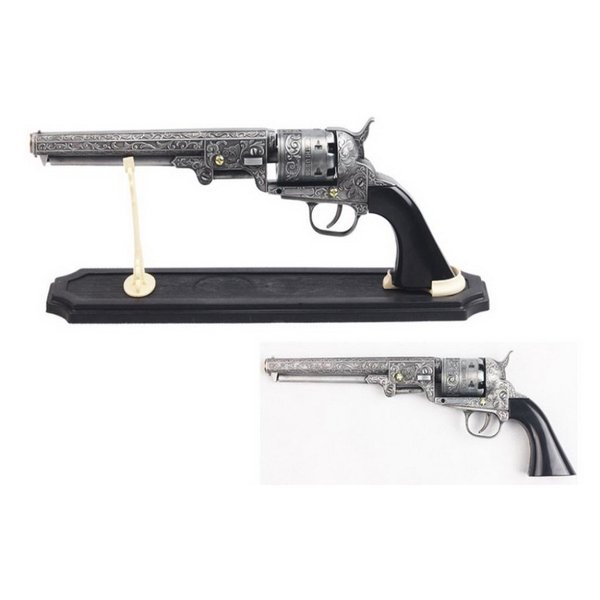 Vortex Blade Shop Decorative US Western Revolver with Display Stand, 13-Inch Overall