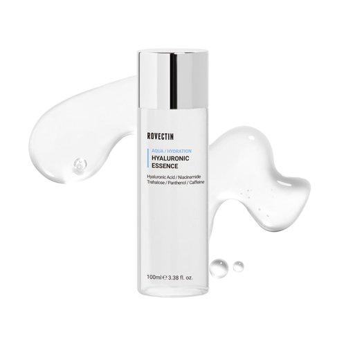 ROVECTIN Aqua Hyaluronic Essence (Activating Treatment Lotion) - 7 Layers Hyaluronic Acid Facial Toner with Niacinamide & Panthenol, Vegan Korean Skin Care (3.34 fl.oz)