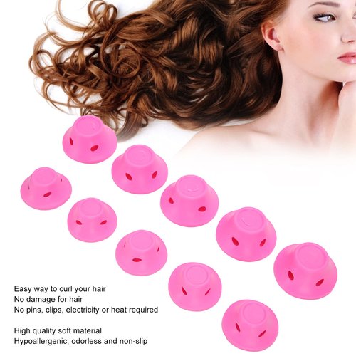 Hair Rollers, No Heat Rubber No Clip Hair Curlers Styling Waving Hairstyle Tool Clamp Hairdressing Styling Tool for Salon or Home