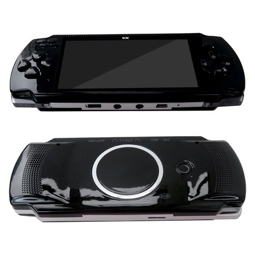 4.3'' Retro Portable Mini Handheld Video Game Console 8GB 128-Bit LCD Kids Color Game Player Built-in 1000+ games(Black)
