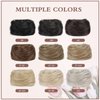 BOGSEA 2PCS Space Buns Hair Pieces,Mini Claw Clip in Hair Bun Hair Pieces Synthetic Scrunchies Princess Leia Buns Hair Extension Space Buns Clip in Hair Pieces for Women (Natural Black)