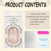 Light Pink Press on Nails Short Coffin Fake Nails Shimmer Bling False Nails with Silver Glitter Designs Gradient Glue on Nails Full Cover Acrylic Nails for Women 24 Pcs
