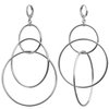 Women's Fashion Hoop Earrings,Silver Plated Drop & Dangle Earrings for Women, Serial Circle Aesthetic Earrings Jewelry for Women Girls