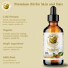 Bella Terra Oils - Organic Jojoba Oil 4oz - Cold-Pressed Excellence, Non-Comedogenic, Bathed in Vitamin C & E, For Those Seeking the Best Oils for Skin