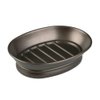 iDesign York Countertop Bar Soap Dish, Metal Soap Holder for Bathroom, Shower, Vanity, 3.87" x 5.5" x 1.4", Bronze