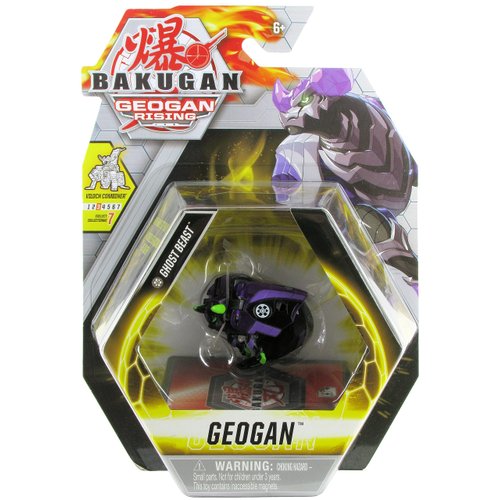 Bakugan Geogan Rising 2021 Darkus Ghost Beast Geogan (Viloch Combiner Part 3 of 7) Collectible Action Figure and Trading Cards