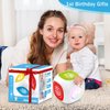 Bilingual Learning Activity Cube Toys for 1 Year Old Boy Girl, 12-18 Month Early Developmental Baby Musical Toys with Music & Light, Toddler Toys Age 1-2, Christmas Birthday Gifts for 1+ Year Old