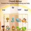 Clear Acrylic Display for Figures Case Acrylic Storage Clear Box Cabinet Showcase for Collectibles Figures Doll Lego Collectibles Action Figures Pop Mart Block Toy Minifigures Stand with Door Dust