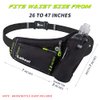 Labeol Waist Pack, Waterproof Hydration Belt with Water Bottle Holder, Adjustable Fanny Pack for Running, Hiking, Walking, Cycling, Black
