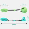 Guardians Dog Chew Toy with Suction Cup for Aggressive Chewers, Puppy Training Treats Food Dispensing Toothbrush Pet Teeth Cleaning Rope Toys for Small Medium Dogs(Green)