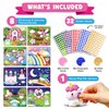 Funcils Dot Art Activity - Unicorn & Princess Sticker Art Kit, Toddler Arts & Crafts for Kids, Stocking Stuffers, Christmas Gifts for Boys & Girls Ages 3, 4, 5, 6, 7 Year Old - Travel Activities Toys