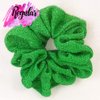 Green Glittery Stretch Ponytail Holder-Regular - Made in the USA
