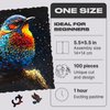 UNIDRAGON Original Wooden Puzzles for Adults - Pop Art Birdy 100 Pieces 5.5" x 5.5" (14 x 14 cm), Beautiful Gift Box, Unique Shape Best Gift for Adults and Children