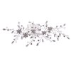 Alilang Silver Tone Zirconia Cubic Czech Crystal Rhinestone Rustic Floral Leaves Bridal Prom Hair Comb