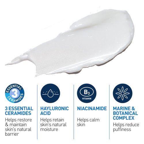 CeraVe Eye Repair Cream | Under Eye Cream For Puffiness And Bags Under Eyes | Hyaluronic Acid + Niacinamide + Marine Botanical Complex | Hydrating Eye Cream | Oil Free & Opthalmologist Tested