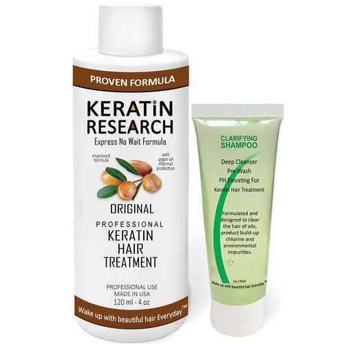 KERATIN RESEARCH Hair Conditioner, 4 fluid ounces - Brazilian Keratin Treatment for All Hair Types and Colors, Complex Blowout Formula, Moisturizing, Strengthening