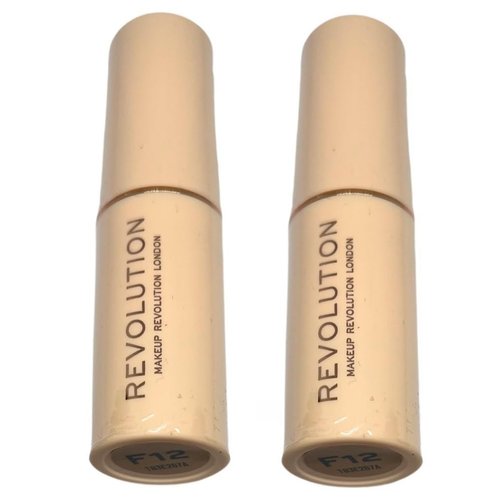 Pack of 2 Makeup Revolution Beauty Fast Base Stick Foundation, F12