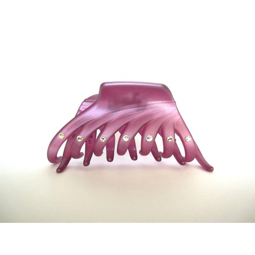Generic Light purple hair claw clip with crystals for fine thin hair