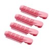 KDDOM 4 Pcs Pink Volumizing Hair Root Clip Natural Fluffy Hair Clip DIY Fluffy Curler Clamps Magic Salon Wave Hair Root Clip