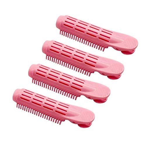 KDDOM 4 Pcs Pink Volumizing Hair Root Clip Natural Fluffy Hair Clip DIY Fluffy Curler Clamps Magic Salon Wave Hair Root Clip