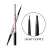 Vtrem Double-headed Eyebrow Pencil: Waterproof Smudge-Proof Long Lasting Eye Brow Pen Fine Carving Eyebrow Pencil for Natural (2# Light Coffee)