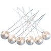 Shop Ginger Wedding Hair Pins Pearls Crystal Rhinestones Accent Wedding Bridal Veil Accessory (White)
