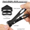 Vepkuso Nail Clippers for Seniors, Wide Jaw Fingernail Clippers and Angled Head Toenail Clippers for Thick Nail, Professional German Nail Clippers for Men, Women&Pregnant，Black