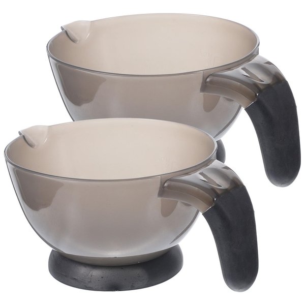 Beaupretty 2pcs Hair Dye Mixing Bowls Handles Hair Coloring Tinting Salon Hair Dye Bowls Hair Tinting Bowls Hairdressers Stylists