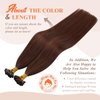 Sunny Auburn U Tip Hair Extensions Human Hair 20 inch Keratin Hair Extensions Human Hair Auburn Brown Utip Hair Extensions Hot Fusion Hair Extensions Human Hair Dark Auburn for Women 20inch 50S/50G